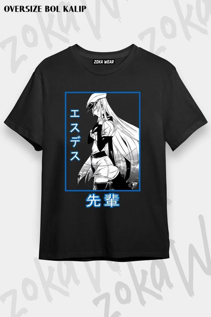 Unisex Oversize Mold Esdeath V2 Design Printed Tshirt