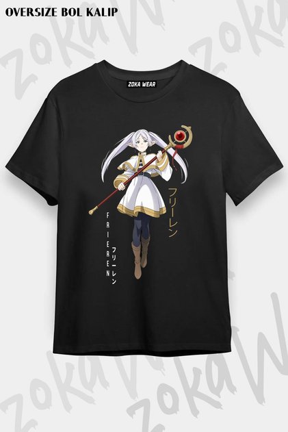 Unisex Oversize'Frieren Sousou No Frieren' Printed T-Shirt