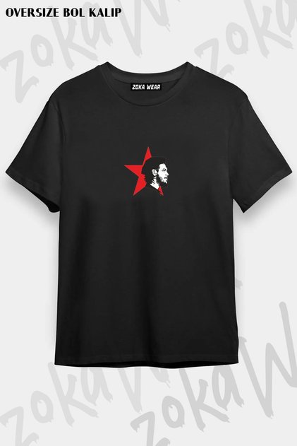 Unisex Oversize Mold Che Guevera Design Printed Tshirt