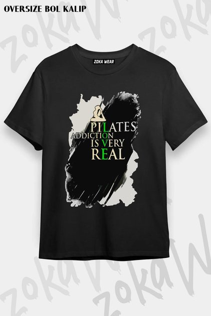 Unisex Oversize Fit Pilates Love Design Printed Tshirt