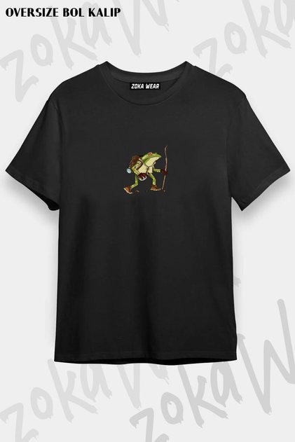 Unisex Oversize Mold Frog Bag Vip Design Printed Tshirt