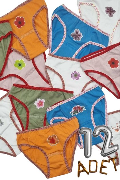 Girl's 100% Cotton 12-Pack Panties