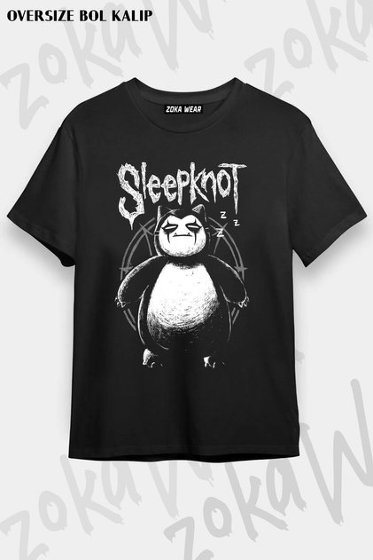 Unisex Oversize Mold Funny Creature Slipknot Metal Design Printed Tshirt
