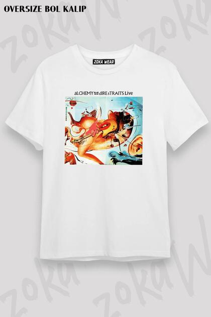 Unisex Oversize Die Dire Straits V4 Design Printed Tshirt