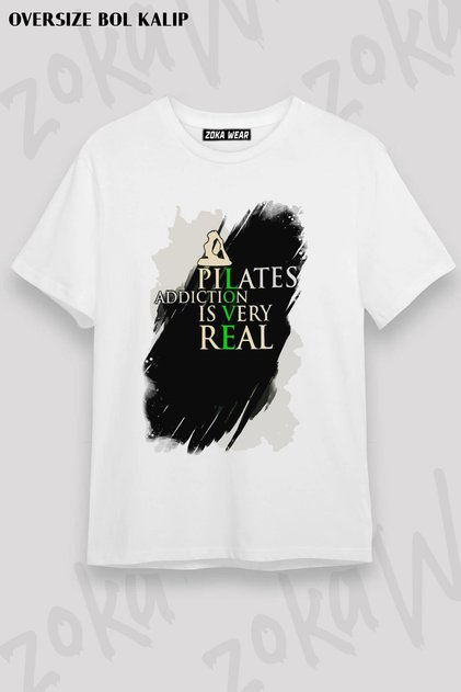 Unisex Oversize Fit Pilates Love Design Printed Tshirt