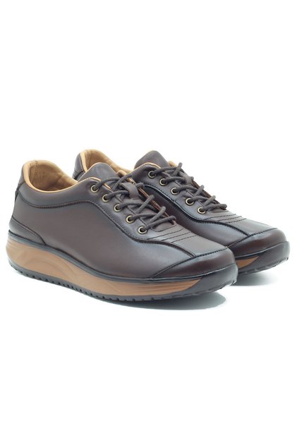 Genuine Leather Men's Casual Walking Shoes - 2170 Brown