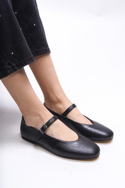 Libnandra Women's Ballerinas 001292 Black Skin