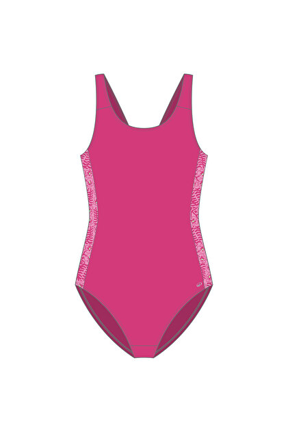 Decathlon Child for Pink Round Neck Swimsuit- Trendyol