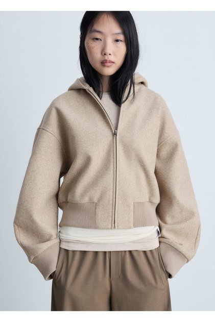 Oversize kapüşonlu ceket