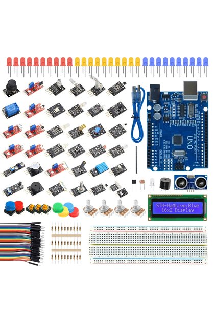 Robotik Kodlama Seti 161 Pcs Çevre Birimleri Sensör Setli (ARDUİNO TEMELLİ - KUTULU VE E-KİTAPLI)