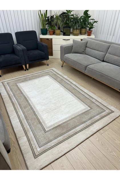 Lastikli Mikro Polar Halı Örtüsü - Yıkanabilir - Kalın Kumaş - 4m²=160x230 cm, 6m²=200x300 cm