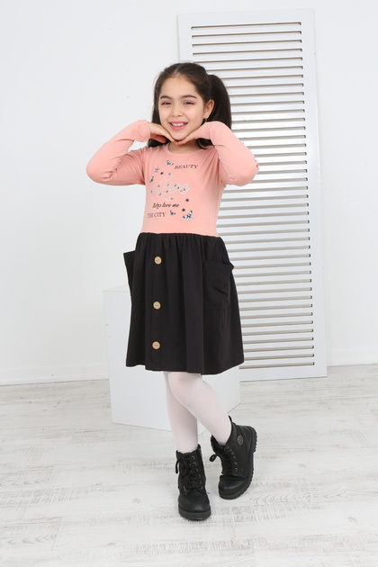 Girl's Beauty Love Printed Dress