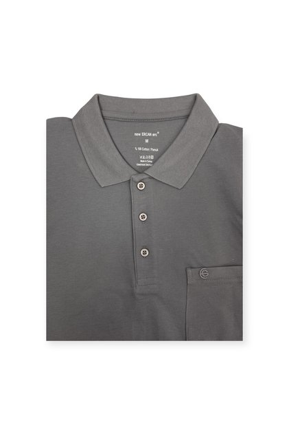 Men's Men's Classic Polo Neck Pique Woven Pocket Gray Color T-Shirt 7001