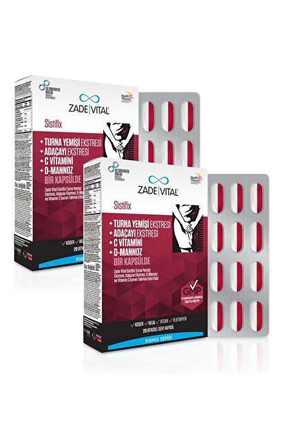 Zade Vital Sistifix Takviye Edici Gıda 20 Kapsül 2 Kutu - Fiyatı
