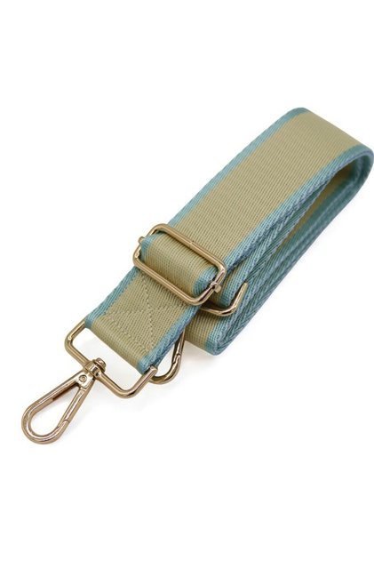 Cream-Blue Striped Polyester Bag Hanger (4Cmx 125 cm)