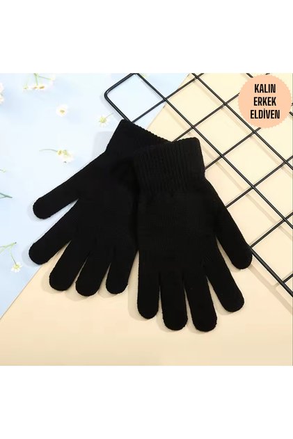 Men's Gloves+Acrylic+Knit+Thick+Standard Size