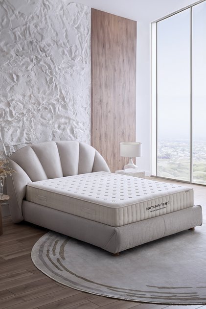 Natura Rest Yatak, Baza, Başlık 3'lü Set - Bej
