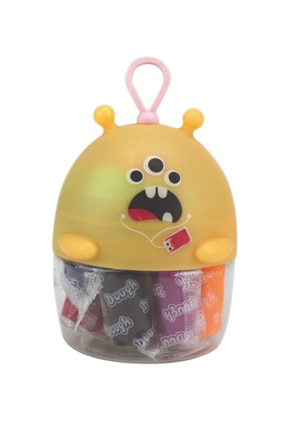 Miniset de modelaj cu 10 culori de plastilina usoara Monstruleti Portocaliu
