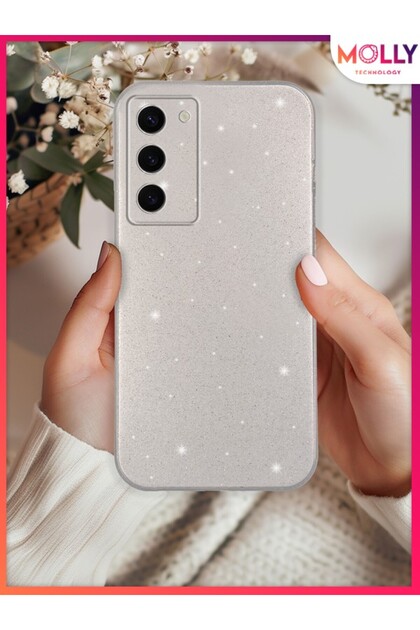 Silver Berry Glitter Shiny Silicone Case for Samsung Galaxy S21 Fe
