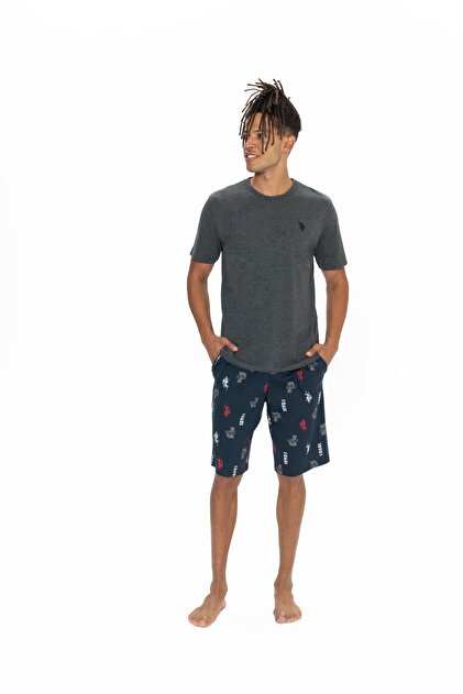 U.S. Polo Assn. Men's Anthracite Melange Shorts Set