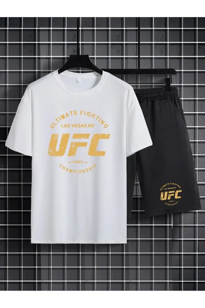 Ufc Printed Unisex T-Shirt Shorts Bottom Top Suit