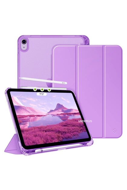iPad Air (第5) パープル 256GB WiFi、Pencil、ケース UnDePlus Apple iPad Air 5. Nesil 10.9 Kılıf Flip Cover Kalem