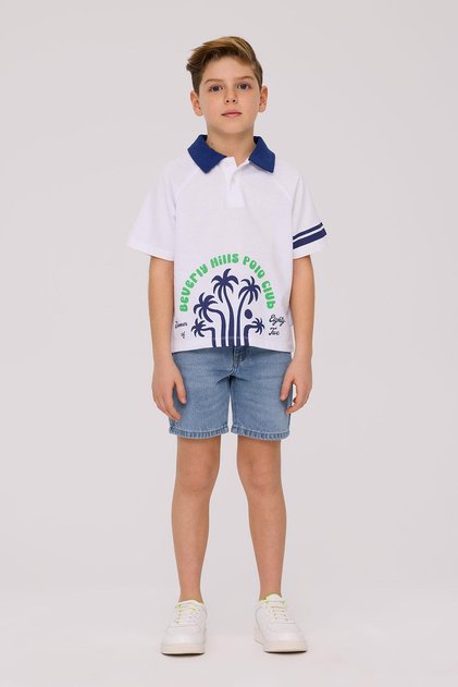 BG Store Erkek Çocuk Beyaz Tshirt