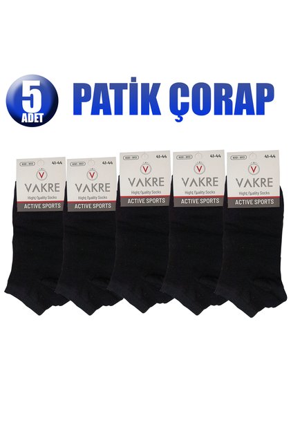 Quality 5 Pieces Black Men's Booties Socks