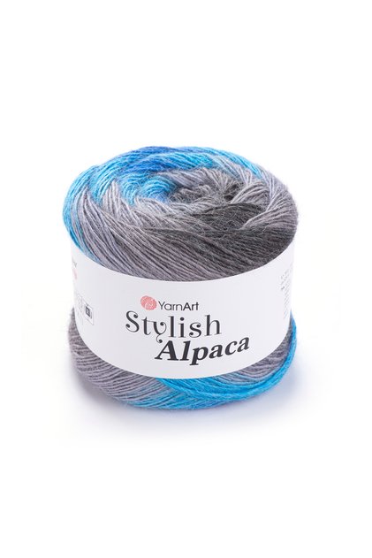 Alpaca elegantă - Fir tricotat manual marmorat EBRULİ-7709