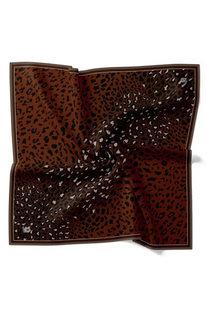 Leopard Pattern Sparkling Crystal Scarf