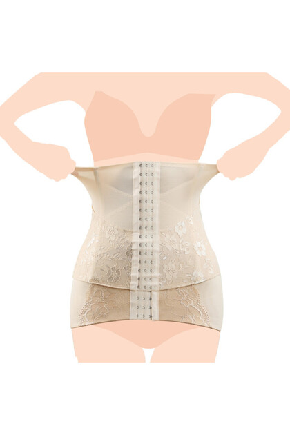 2 in 1 Body Shaper Combo - Beige, L