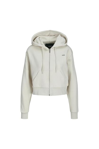 12258450 Jxalfa Reg Ls Every Logo Zip Hood Swt Sn Beige