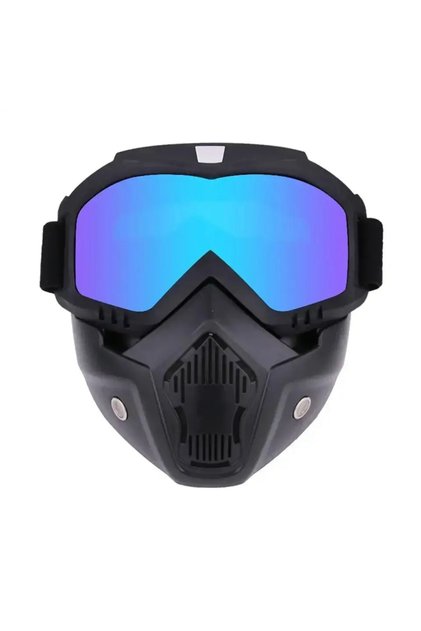 Cross Motosiklet Bisiklet Gözlüğü Açık Kask Maskesi Süngerli Bant Lastikli Jet Maske