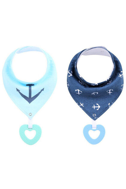 Bandana Drool Bibs Set of 2 - Anchors
