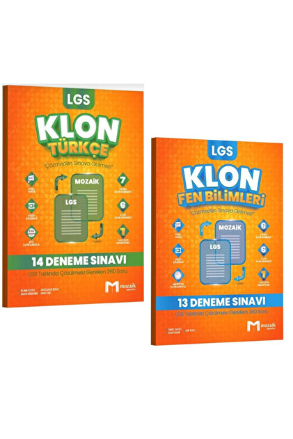 Mozaik Yayınları Mozaik Yayınları 8. Sınıf LGS Fen 13'lü ve Türkçe