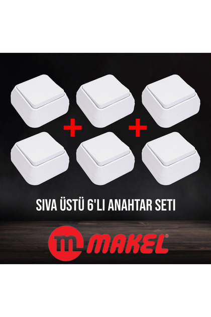 Sıva Üstü Anahtar 6'lı Paket