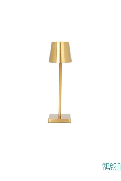 DOKUNMATİK GOLD DEKORATİF METAL ŞARJLI LED MASA LAMBASI CATA İSTANBUL CT-8437