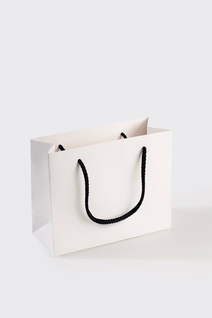 White Cardboard Bag (14 x 14 x 8 cm) – Pack of 5