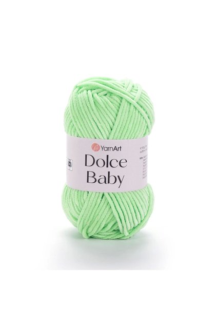 DOLCE BABY - VELVET, BABY HAND KNITTED STRING GREEN-850