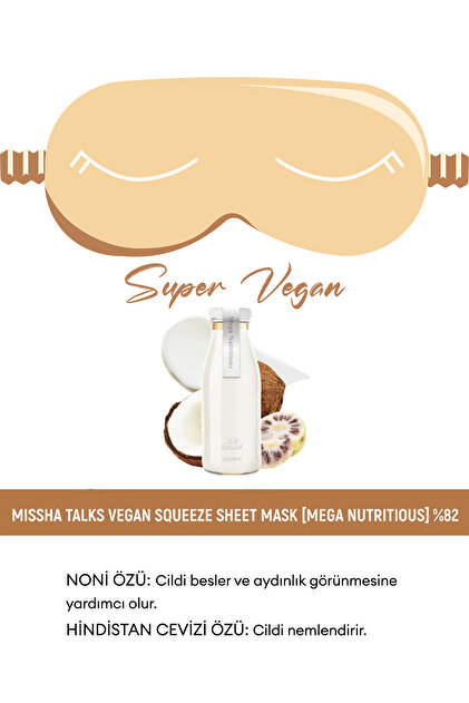 Missha Besleyici Vegan Uyku Maskesi 10g Talks Vegan Squeeze Pocket