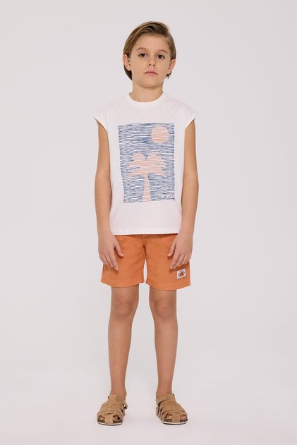 Bg Store Boy's Ecru Tank Top