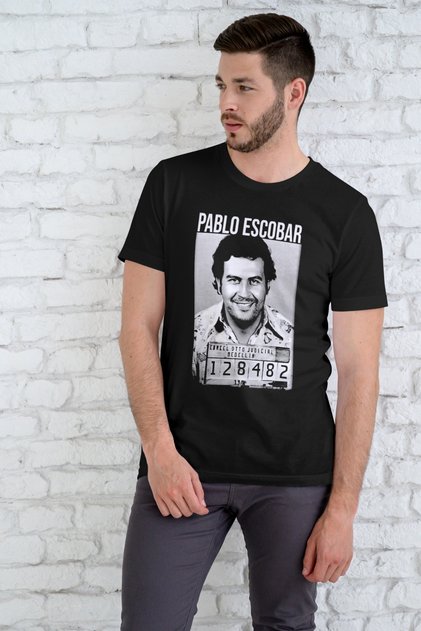 Narcos Tshirt Pablo Escobar T-Shirt Black Unisex