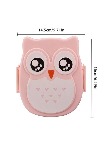 1pc pink Portable Plastic Children Students Lunch Box Bento Box Food Container Carton Dinnerware Cut