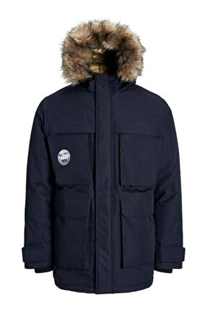 Jack & Jones Jack Jones Exped Parka Erkek Siyah Mont 12215576-02