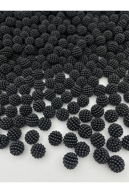50Gr Black Color 14mm Segmented Blackberry Model Pearl Beads Jewelry Beads (50 Pieces)