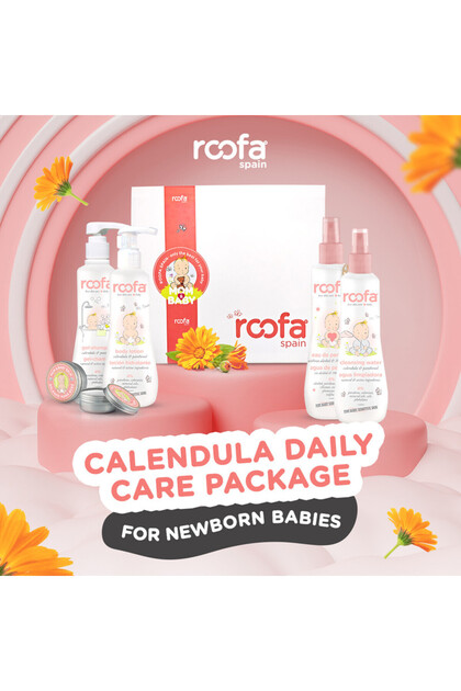 Natural Calendula Baby Welcome Gift Set For Newborns & Babies With Sensitive Skin