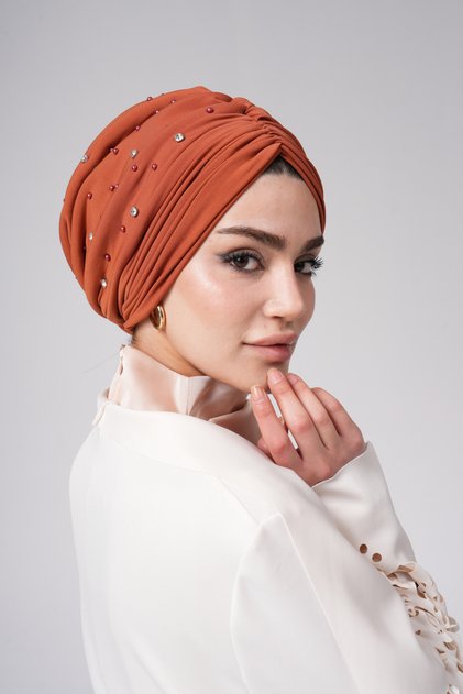 Tesettür Bone – Tam Dolgulu Bone – İpek Sandy Kumaş – Terletmeyen – Kaymayan – 4 Mevsim Kullanım