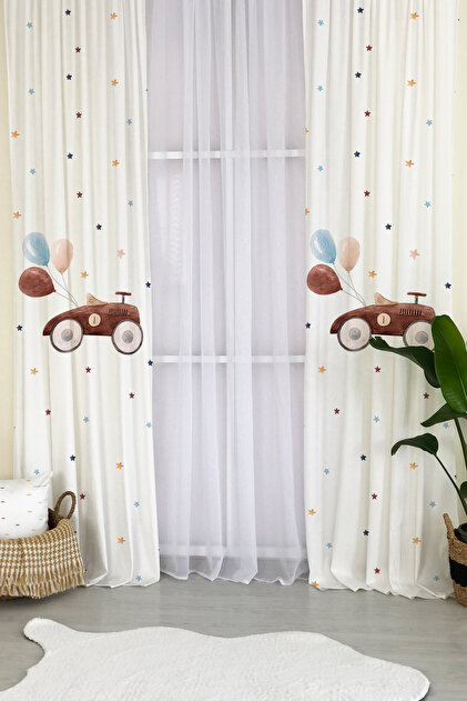 Children's Room Patterned Background Curtain