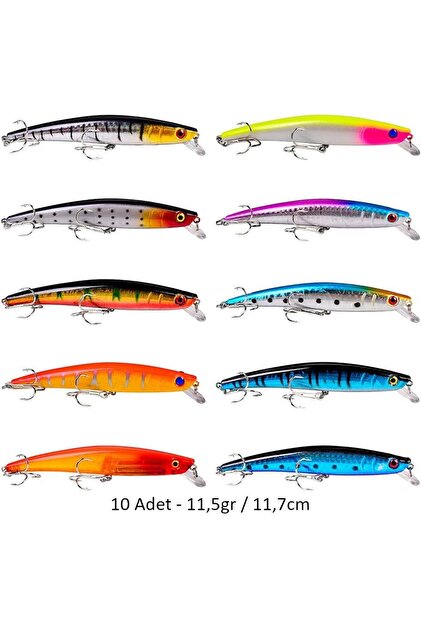 valkyrie 59 Adet Karışık Minnow Crankbait Swimbait Rapala Yapay