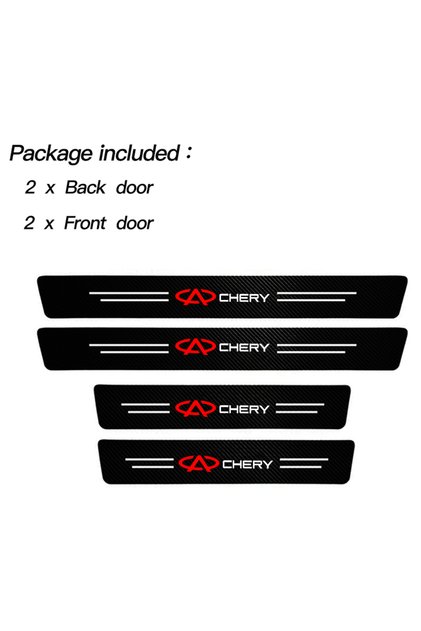 4PCS Side door for Chery Tiggo 2 3 4 6 7 8 3X 5X Pro T11 5X Glx Car Door Sill Carbon Fiber Sticker T